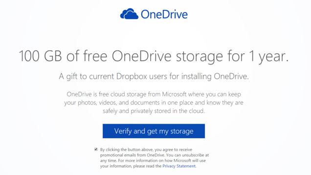 Dropbox Users Can Grab 100GB Of OneDrive Storage For Free