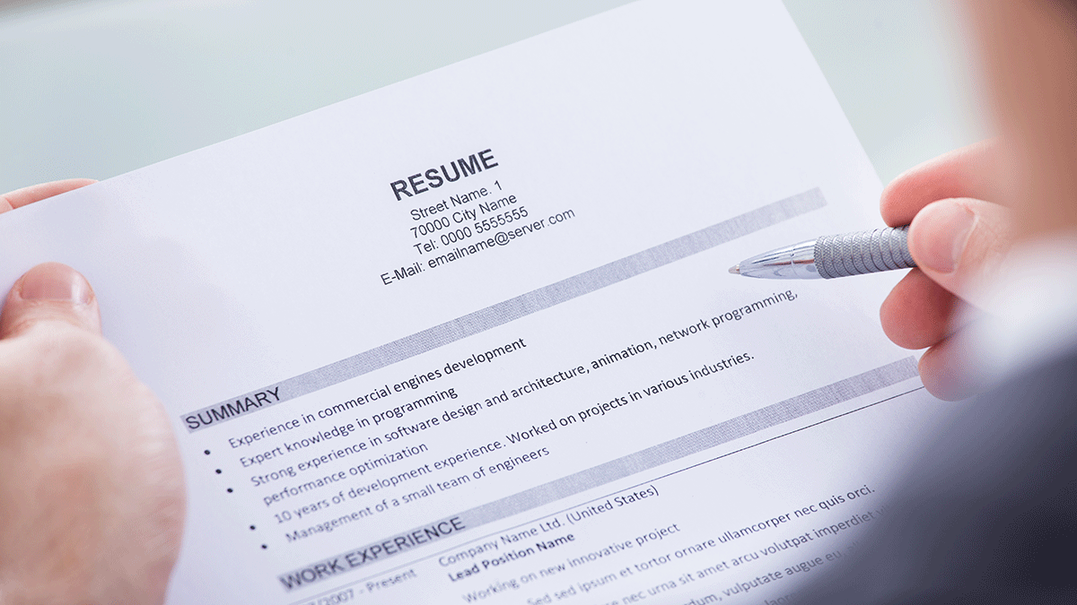 creating a resume from scratch