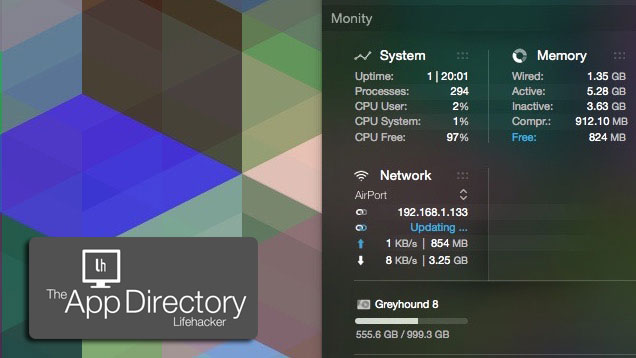 App Directory: The Best System Monitor For Mac OS X