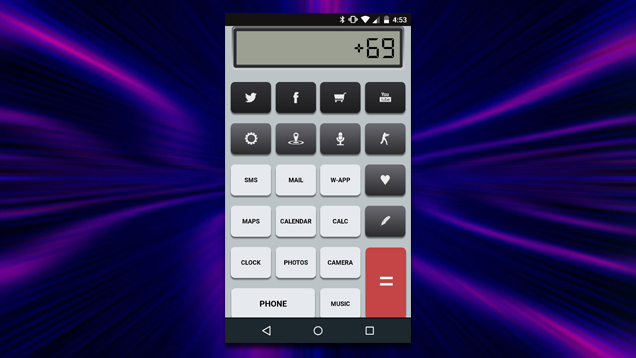 The Retro Calculator Home Screen