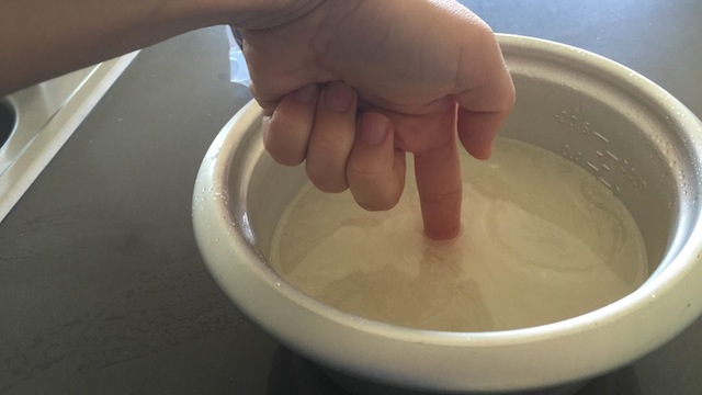 Measure Rice To Water Ratio Using Your Finger