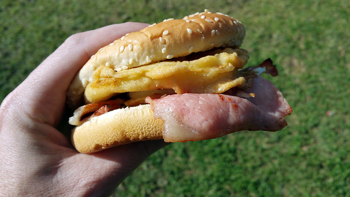 Take Your Hangover Cure To The Next Level With A Potato-Enhanced Egg & Bacon Roll