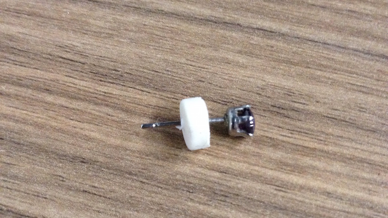 Use A Pencil Eraser As An Earring Back In A Pinch