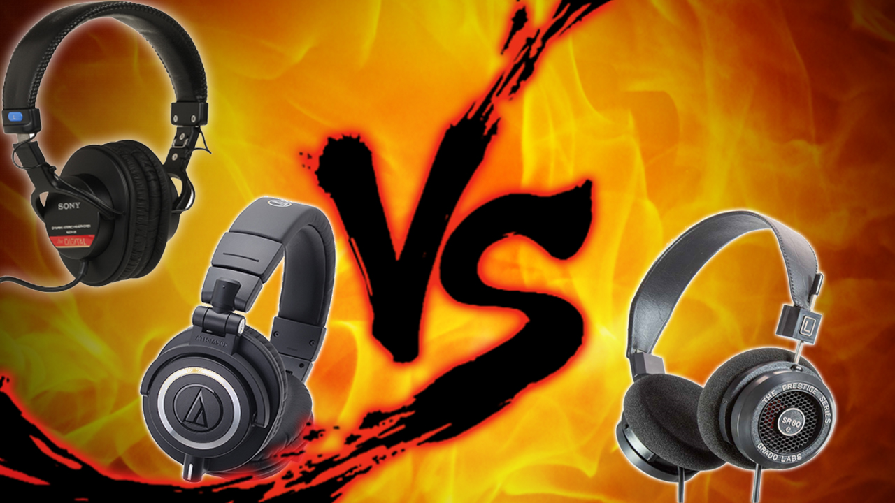 Headphone Showdown: Grado SR80e Vs Audio-Technica ATH-M50x Vs Sony MDR-V6