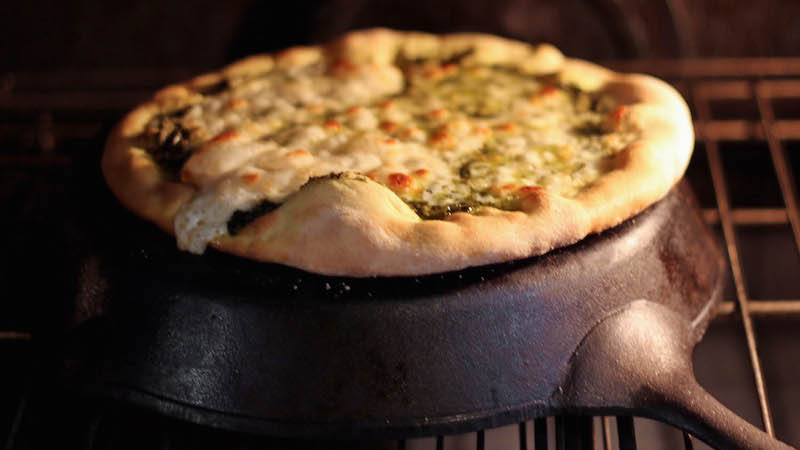 Use Your Cast Iron Pan As A Pizza Stone