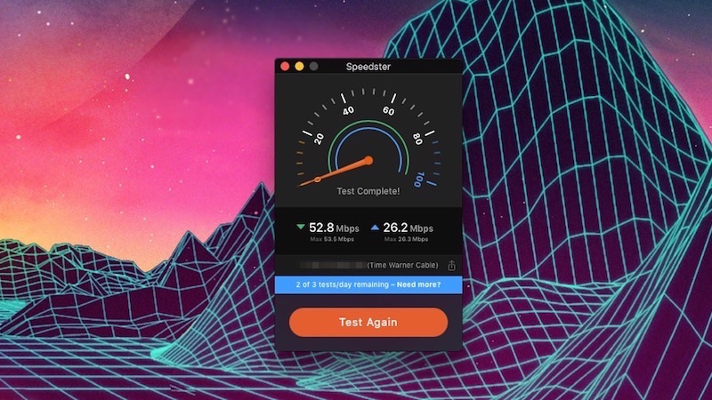 Speedster Is A Native App For Testing Internet Speeds On Mac