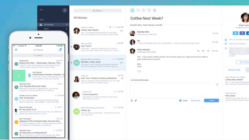 Polymail Is A Slick Looking Email App For iPhone And Mac With Extensive Email Tracking And Scheduling