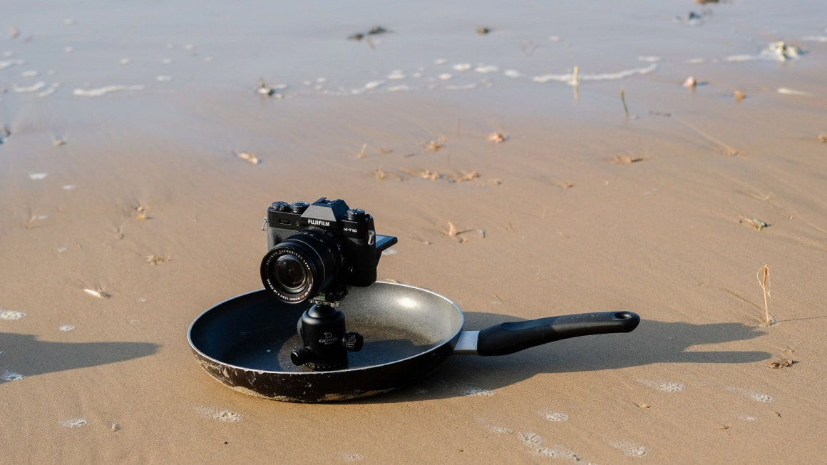 Make A Low-Angle Camera Mount Out Of An Old Frying Pan