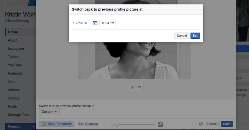 You Can Make Your Facebook Profile Picture Temporary