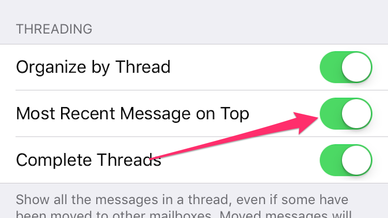 Fix IOS 10’s Weird Mail Threading With A Settings Toggle