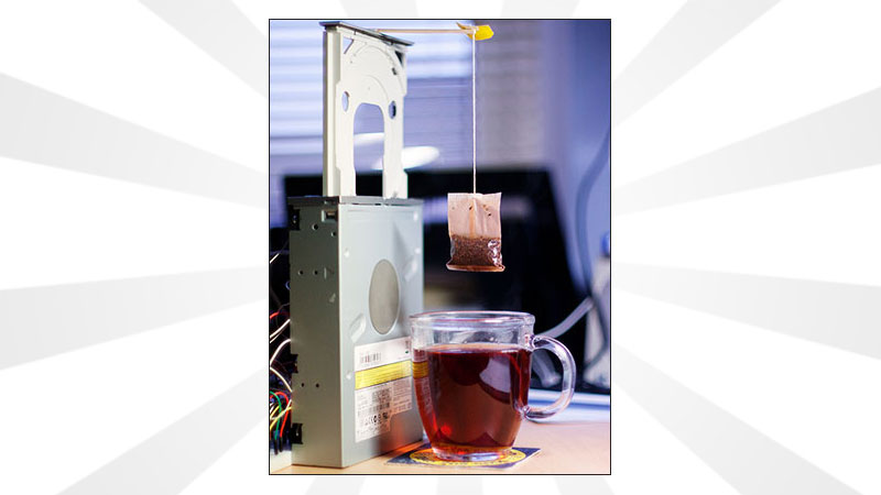 Rig Up A Raspberry Pi To An Old CD Tray For An Automated Tea Steeping Device