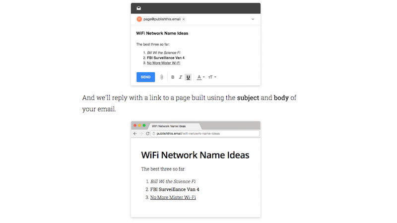 Publishthis.email Instantly Turns An Email Into A Web Page