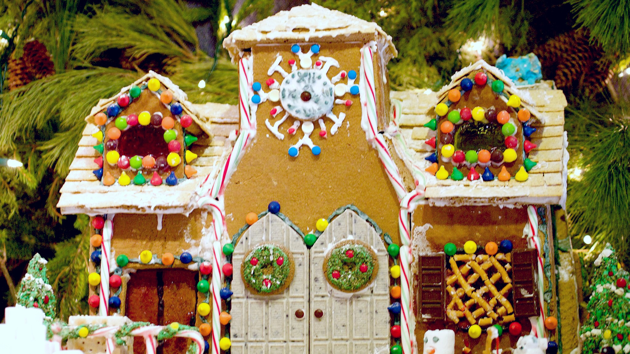 Build Your Gingerbread House Using Marshmallow Treats For Stability