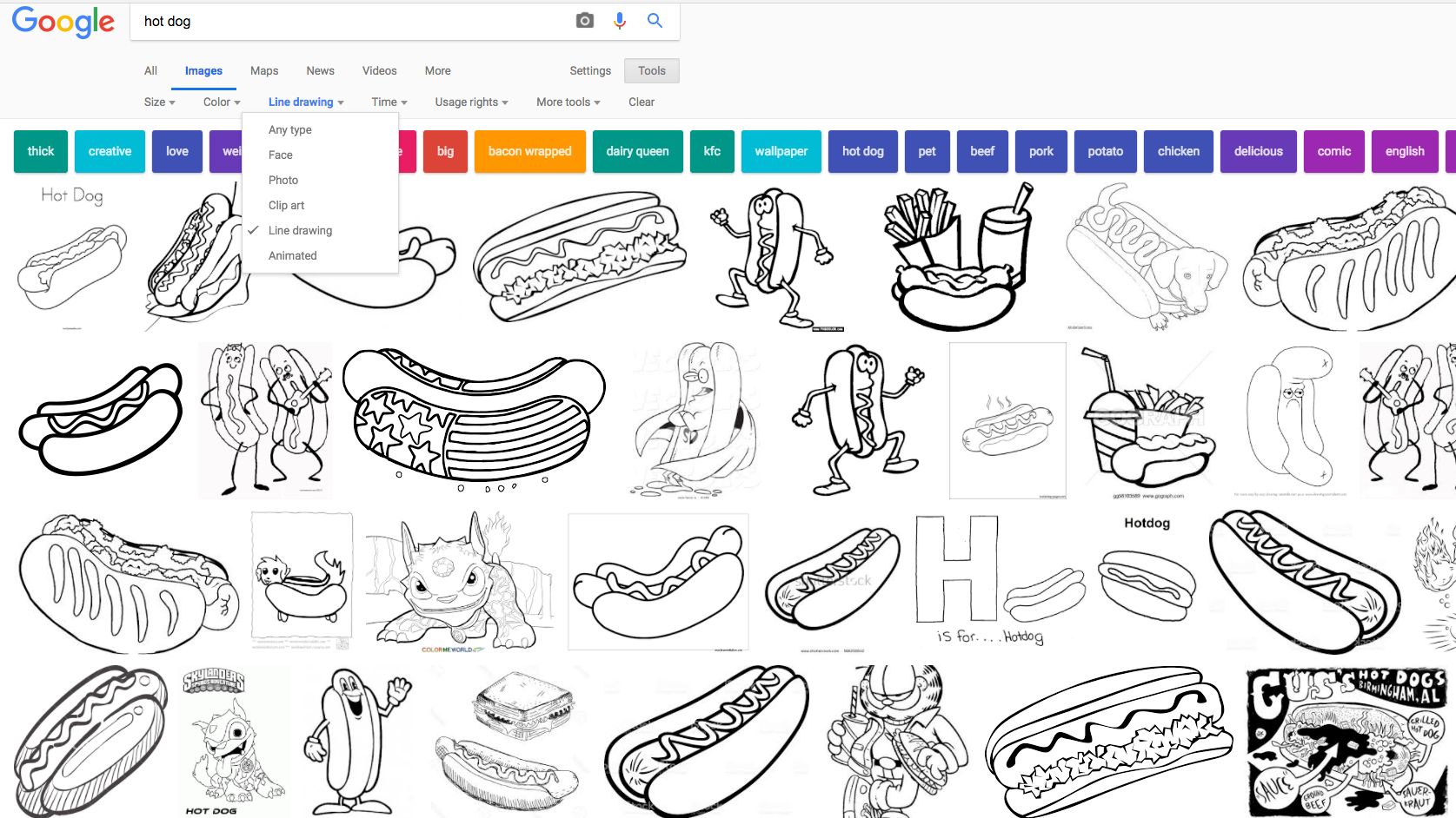 Get Free Kids’ Colouring Pages Using Google Images