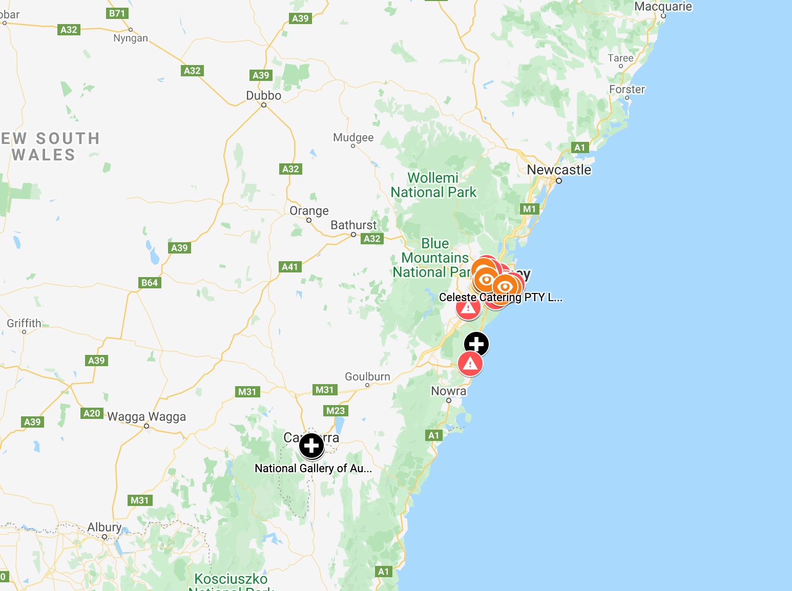 用这张谷歌地图来了解澳大利亚的COVID-19热点