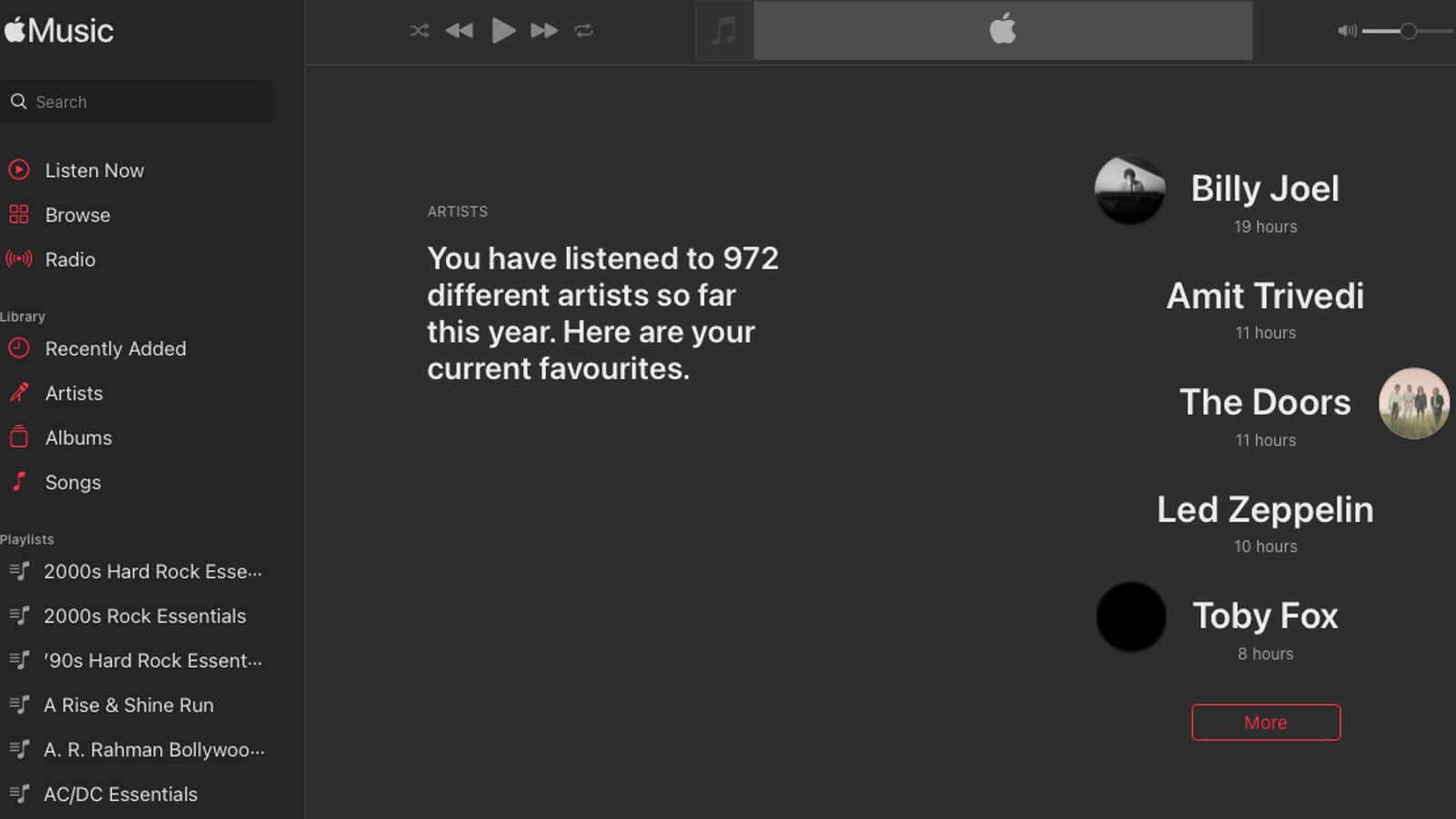 Apple Music可以为您提供Spotify包装风格的统计信息