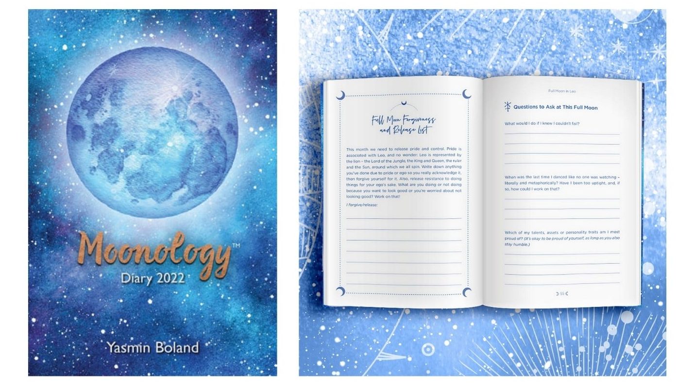 Yasmin Boland's 2022 Moonology diary